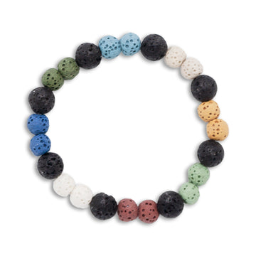 Multi Color Lava Stone Bracelet