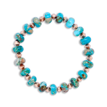 Rose Gold & Turquoise Bracelet