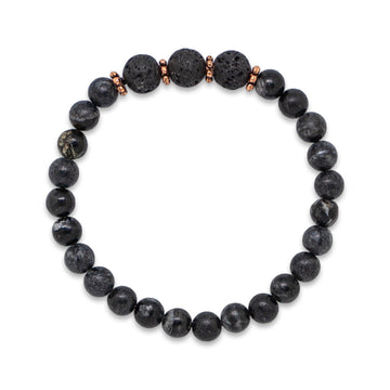 Lava and Zebra Stone Essential Oil Diffuser Bracelet